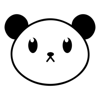 Cute Little Panda Decal (Black)